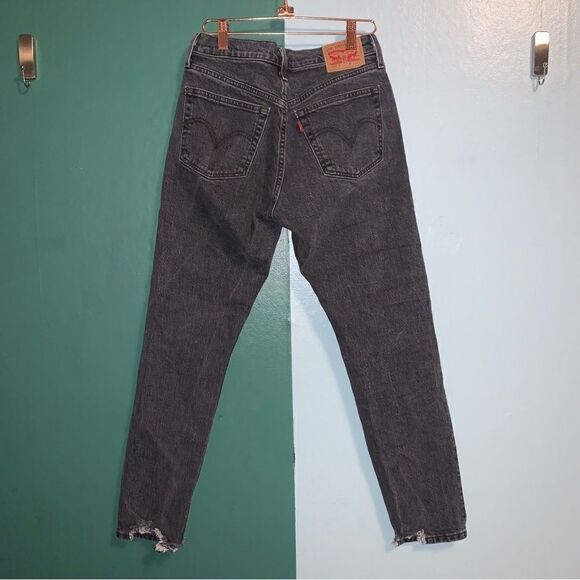 501 Levi Black Skinny Jeans Size 25 - Picture 6 of 9